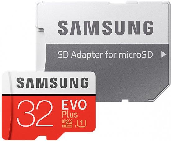 כרטיס זיכרון MicroSDXC Samsung דגם 32GB EVO PLUS